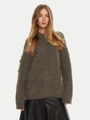Munthe Sweter Taccu 243160724373 Brązowy Loose Fit. Brązowe swetry klasyczne damskie Munthe, z wełny, bez kołnierzyka. Za 1,159.00 zł.