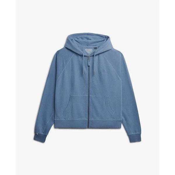 Damska bluza z kapturem zapinana na zamek Superdry Studios. Niebieskie bluzy z kapturem damskie Superdry., s, z bawełny. Za 339.10 zł.