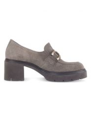 Gabor Skórzane czółenka w kolorze szarym rozmiar: 40,5. Szare czółenka damskie Gabor, bez wzorów, ze skóry, bez obcasa. Za 121.51 zł.