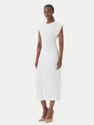 Fracomina Sukienka koktajlowa FS26SD2008W62601 Biały Slim Fit. Białe sukienki damskie Fracomina, s, bez wzorów, z syntetyku, wizytowe, bez kołnierzyka, bez ramiączek. Za 539.99 zł.