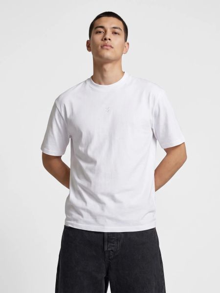HUMMEL bluzka bawełniana męska hmlPULSE PREMIUM T-SHIRT S/S. Białe t-shirty męskie HUMMEL, l, bez wzorów, z bawełny, bez kołnierzyka. Za 56.00 zł.