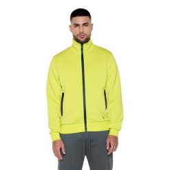 Kurtka z zamek błyskawiczny na co dzień na siłownię. Zielone kurtki męskie LEONE 1947 APPAREL, bez wzorów, z lycry, bez kaptura. Za 218.92 zł.