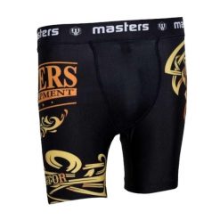 Męskie Spodenki Treningowe MMA. Czarne szorty męskie Masters, z materiału, bez kołnierzyka. Za 228.99 zł.