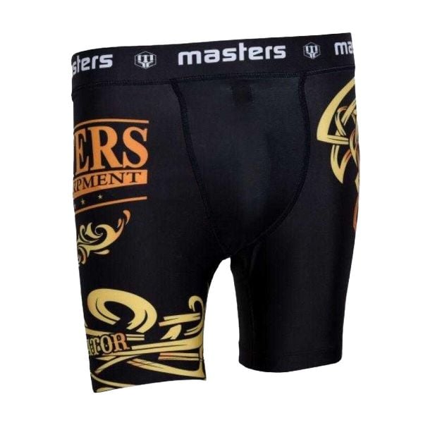 Męskie Spodenki Treningowe MMA. Czarne szorty męskie Masters, z materiału, bez kołnierzyka. Za 228.99 zł.