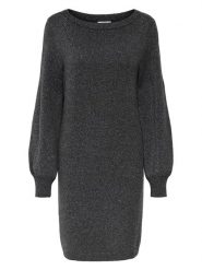 JDY Sukienka dzianinowa w kolorze antracytowym rozmiar: M. Czarne sukienki damskie JDY, m, bez wzorów, z dzianiny, bez kołnierzyka, bez ramiączek, mini. Za 114.44 zł.