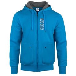 Bluza dresowa z kapturem. Niebieskie bluzy z kapturem męskie GUGGEN MOUNTAIN, m, z dresówki. W wyprzedaży za 149.00 zł.