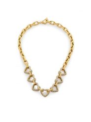 Guess Naszyjnik JUBN05 012JW Złoty. Żółte naszyjniki damskie Guess, metalowe. Za 379.99 zł.