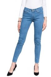 LEE SCARLETT SKINNY DAMSKIE SPODNIE JEANSOWE BRIGHT BLUE L526MANT 112111748. Niebieskie spodnie materiałowe damskie Lee, bez wzorów, z jeansu. Za 199.99 zł.