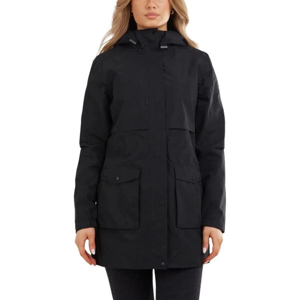 Płaszcz przeciwdeszczowy damski Fundango Zhuri. Czarne kurtki przeciwdeszczowe damskie Fundango, s, bez kaptura. Za 419.90 zł.