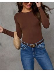 LA Angels Koszulka w kolorze brązowym rozmiar: M. Brązowe bluzki damskie LA Angels, m, bez wzorów, bez kołnierzyka. Za 113.99 zł.