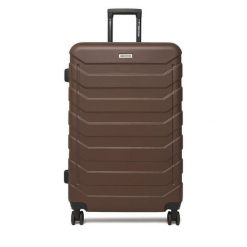 Walizka duża GINO ROSSI. Brązowe walizki Gino Rossi, bez wzorów, duże. Za 299.99 zł.