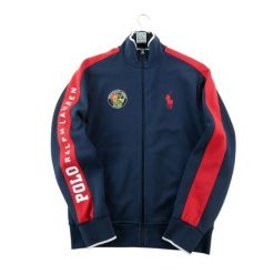 Kurtka Męska Écusson Est. 1967 Granatowa. Niebieskie kurtki męskie Ralph Lauren, m, z aplikacjami, z materiału, sportowe, bez kaptura. Za 292.56 zł.