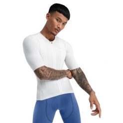 Ultralekka koszulka rowerowa męska SRX PRO Ardiden. Białe t-shirty sportowe męskie SIROKO, l, z elastanu, bez ramiączek, rowerowe. Za 252.00 zł.