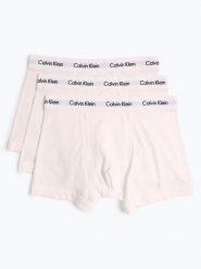 Calvin Klein Obcisłe bokserki pakowane po 3 szt. Mężczyźni Dżersej biały, M. Białe bokserki męskie CALVIN KLEIN, bez wzorów, z dżerseju. Za 199.95 zł.