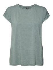 Vero Moda Koszulka w kolorze zielonym rozmiar: XS. Zielone bluzki damskie Vero Moda, s, bez wzorów, z wiskozy, klasyczne, bez kołnierzyka, bez ramiączek. Za 55.95 zł.