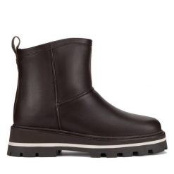 Botki GINO ROSSI. Brązowe botki damskie Gino Rossi, bez obcasa, na płaskiej podeszwie, bez zapięcia. Za 439.99 zł.
