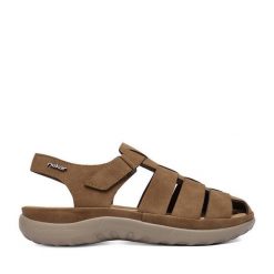 Sandały Rieker. Brązowe sandały damskie Rieker, bez wzorów, bez obcasa, na płaskiej podeszwie. Za 319.99 zł.