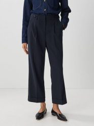 Someday. Spodnie w kolorze granatowym rozmiar: 36. Niebieskie spodnie materiałowe damskie Someday, bez wzorów, z materiału. Za 187.99 zł.