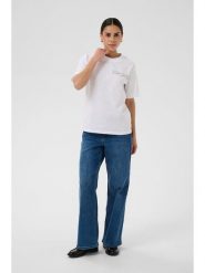 Kaffe Koszulka w kolorze białym rozmiar: S. Białe t-shirty damskie Kaffe, s, bez wzorów, z bawełny, bez kołnierzyka. Za 78.95 zł.