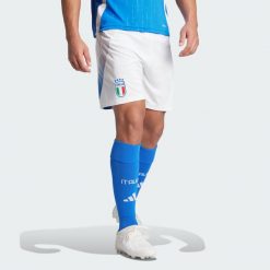 Szorty Italy 24 Home. Białe szorty męskie Adidas, z materiału, bez kołnierzyka. Za 199.00 zł.