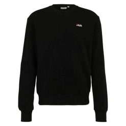 Męska Bluza Leverano Crew Neck Regular. Czarne bluzy z kapturem męskie Fila, m, z bawełny. Za 269.99 zł.