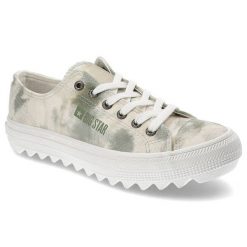 Zielone Trampki Big Star Modne Buty Damskie. Zielone trampki i tenisówki damskie Big Star, bez wzorów, z materiału. Za 149.00 zł.
