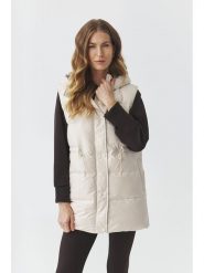 TATUUM Kamizelka puchowa "Kamo" w kolorze kremowym rozmiar: L. Brązowe kamizelki damskie Tatuum, l, z puchu. Za 352.43 zł.