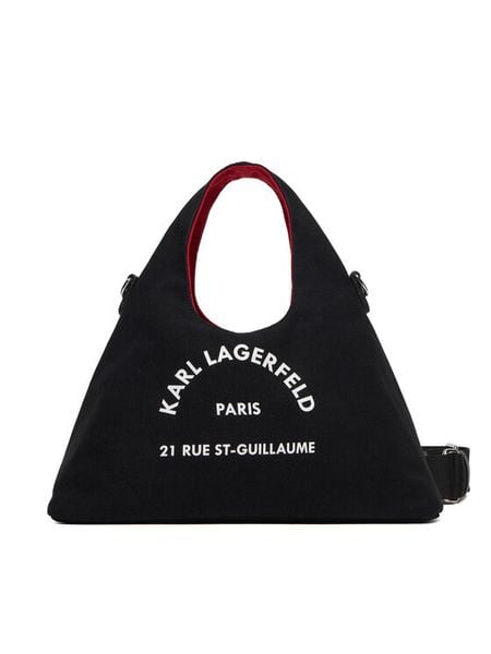 KARL LAGERFELD Torebka B1W50016 Czarny. Czarne torebki klasyczne damskie Karl Lagerfeld, bez wzorów, z materiału, bez dodatków. Za 339.99 zł.