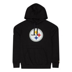 Bluza z kapturem Steelers NFL. Czarne bluzy z kapturem męskie New Era, l, z bawełny. Za 186.50 zł.