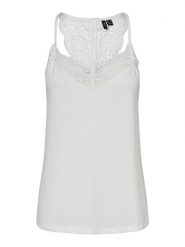 Vero Moda Top "Ana" w kolorze białym rozmiar: XL. Białe topy damskie Vero Moda, xl, bez wzorów, z koronki, bez kołnierzyka. Za 57.06 zł.