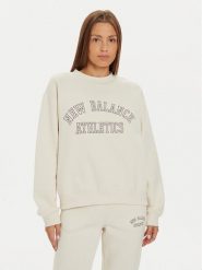 New Balance Bluza WT43516 Beżowy Relaxed Fit. Brązowe bluzy bez kaptura damskie New Balance, xl, z bawełny. Za 169.99 zł.