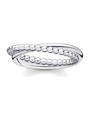 Thomas Sabo Srebrny pierścionek rozmiar: 58. Szare pierścionki damskie thomas sabo, srebrne. Za 149.95 zł.