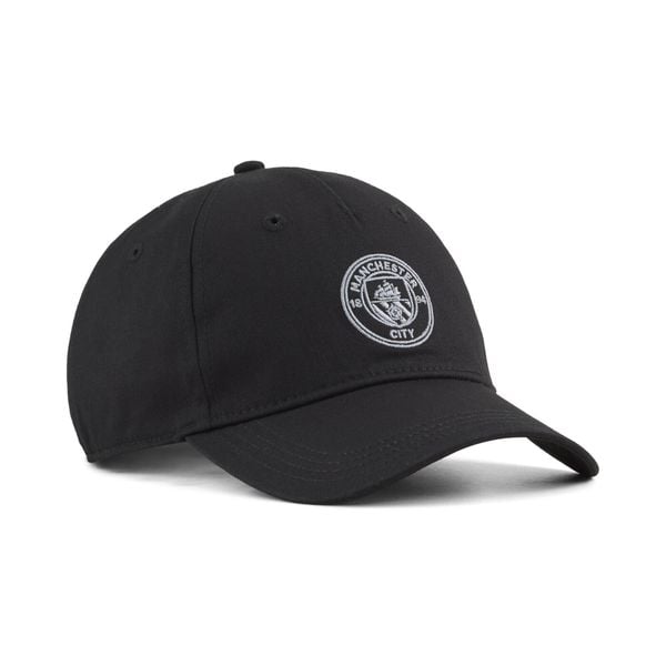 Czapka z daszkiem Essentials Manchester City PUMA. Czarne czapki męskie Puma, bez wzorów. Za 99.00 zł.