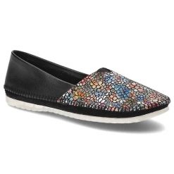 Baleriny damskie Maciejka, naturalna skóra kolorowa teksturowana cholewka z elastycznymi wstawkami, czarne, 01930-87-00-0. Czarne baleriny damskie Maciejka, bez wzorów, ze skóry, bez obcasa. Za 199.00 zł.