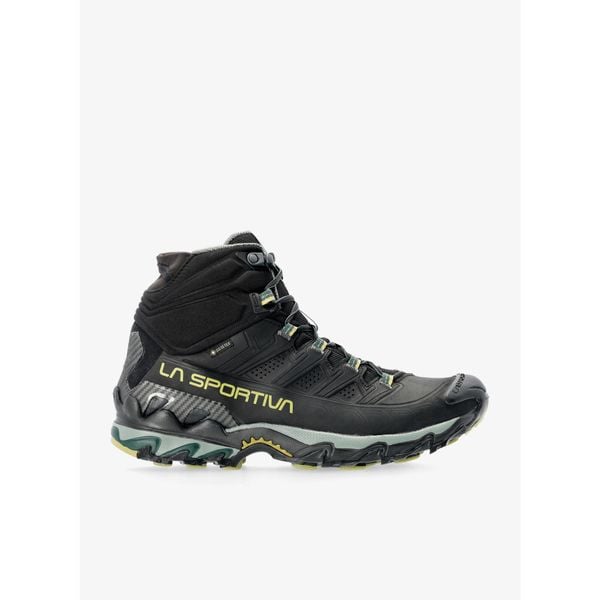 Buty turystyczne męskie La Sportiva Ultra Raptor II Mid Leather GTX. Czarne buty trekkingowe męskie La Sportiva, z materiału, za kostkę, bez zapięcia, trekkingowe. Za 911.99 zł.