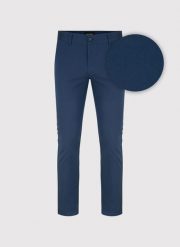 PAKO LORENTE - Granatowe spodnie casual. Spodnie materiałowe męskie Pako Lorente, bez wzorów, z bawełny, casualowe. Za 299.99 zł.