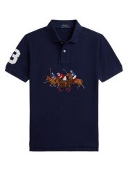 Polo Ralph Lauren Polo 323A95752001 Granatowy Regular Fit. Niebieskie t-shirty chłopięce Polo Ralph Lauren, bez wzorów, z bawełny, bez ramiączek. Za 489.99 zł.