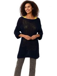 Heine Sweter w kolorze czarno-żółtym rozmiar: 36. Czarne swetry klasyczne damskie Heine, ze splotem, bez kołnierzyka. Za 91.34 zł.