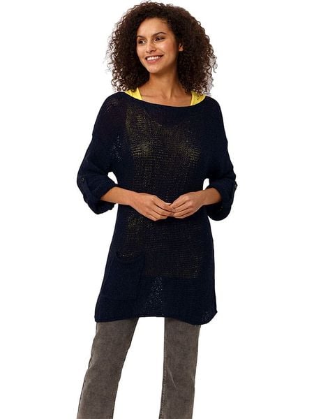 Heine Sweter w kolorze czarno-żółtym rozmiar: 36. Czarne swetry klasyczne damskie Heine, ze splotem, bez kołnierzyka. Za 91.34 zł.