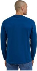LEE LS VARSITY TEE MĘSKA KOSZULKA Z DŁUGIM RĘKAWEM LONGSLEEVE LOGO NADRUK ROYAL TEAL LL87FEA68. Koszulki męskie z długim rękawem Lee, m. Za 119.99 zł.