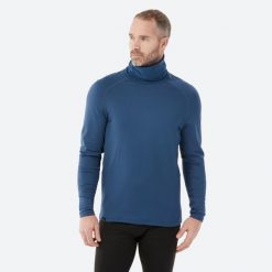 Koszulka termoaktywna narciarska męska Wedze BL 500 rollneck. Niebieskie bielizna termoaktywna męska WED'ZE, m, bez wzorów, z elastanu. Za 69.99 zł.