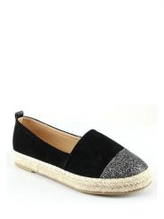 Foreverfolie Espadryle w kolorze czarnym rozmiar: 36. Czarne espadryle damskie Foreverfolie, bez wzorów, bez obcasa. Za 83.62 zł.