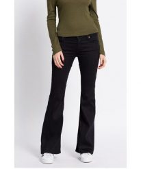 LEE ANNETTA DAMSKIE SPODNIE JEANSOWE BLACK L323YLIK. Czarne spodnie materiałowe damskie Lee, bez wzorów, z jeansu. Za 219.99 zł.