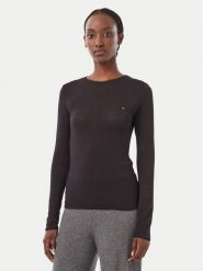 Tommy Hilfiger Bluzka UW0UW06611 Czarny Slim Fit. Czarne topy sportowe damskie Tommy Hilfiger, xs, bez wzorów, bez ramiączek. Za 209.99 zł.