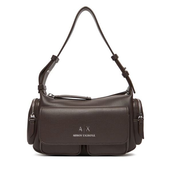 Torebka Armani Exchange. Brązowe torebki klasyczne damskie Armani Exchange, bez wzorów, bez dodatków. Za 629.99 zł.