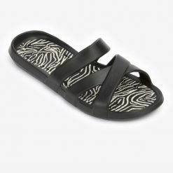 Second Life - Klapki basenowe damskie Nabaiji 500 Zeb - Stan Doskonały. Czarne klapki damskie NABAIJI, bez wzorów, z materiału, bez obcasa. Za 45.99 zł.