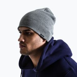 Czapka zimowa męska BOXRAW Beanie. Szare czapki męskie BOXRAW, na zimę, bez wzorów, eleganckie. Za 119.99 zł.