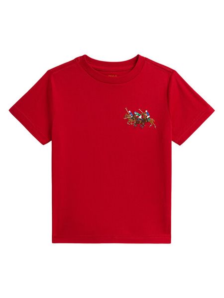Polo Ralph Lauren T-Shirt 322A95734002 Czerwony Regular Fit. Czerwone t-shirty chłopięce Polo Ralph Lauren, bez wzorów, z bawełny, bez ramiączek. Za 249.99 zł.