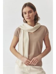 TATUUM Szal w kolorze kremowym - 185 x 79 cm rozmiar: onesize. Brązowe szaliki i kominy damskie Tatuum, bez wzorów, z materiału. Za 139.54 zł.