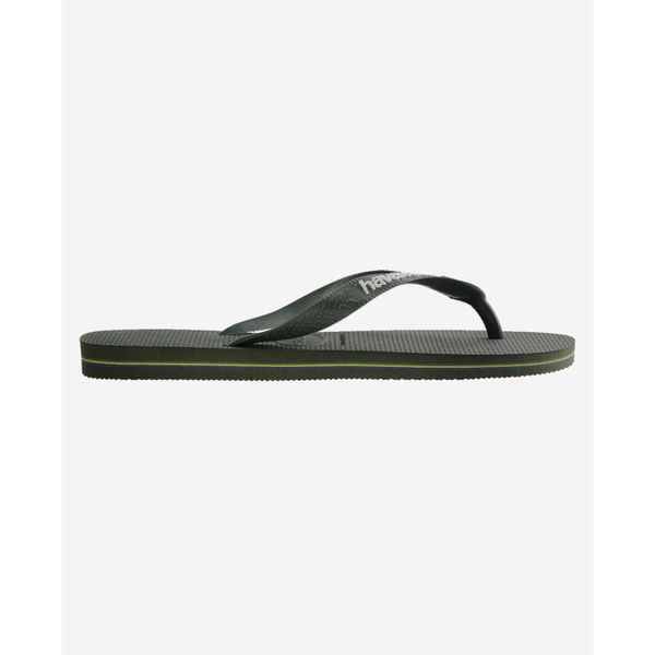 Klapki Havaianas Brésil Logo. Zielone klapki damskie Havaianas, bez wzorów, bez obcasa. Za 162.50 zł.